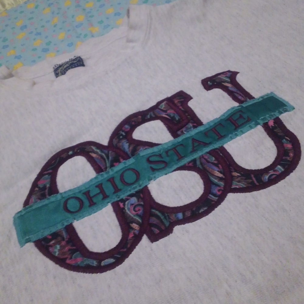 💎 Vtg 80s Ohio State Buckeyes 🏈 🌿 Sweater Sweatshirt XL ✨ Rare made in USA